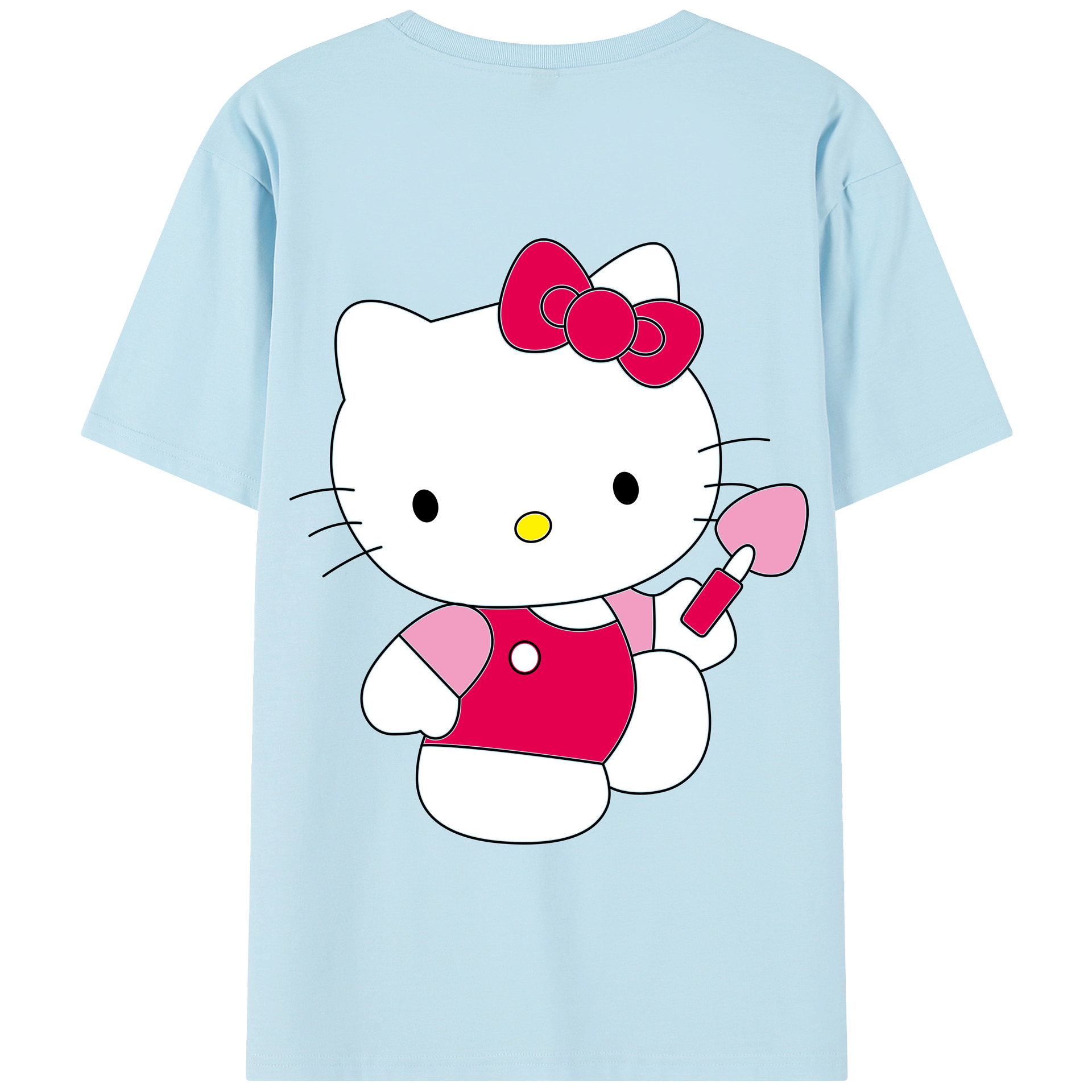 （画像用） Hello Kitty ハローキティ 綿100％半袖Tシャツ（背面プリント）
